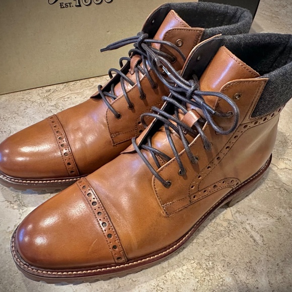 Johnston & Murphy Karnes Cap Toe Boot Size 10